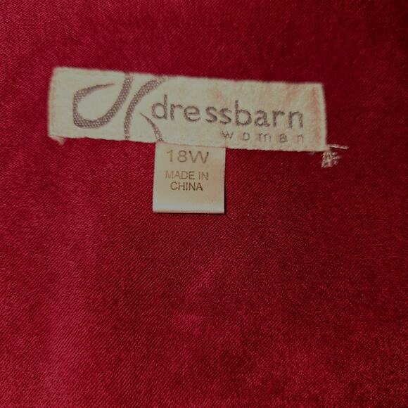 DressBarn 18W Women's Blazer Wine Suit Coat Plus Size 2X 2XL XXL Jacket - Picture 3 of 6